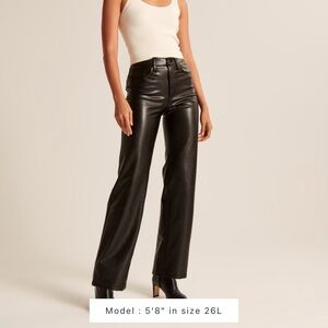 Abercrombie & Fitch black leather pants
